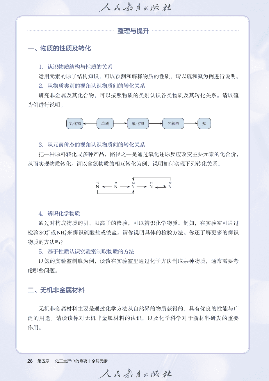 【电子课本】最新版全网最高清人教版普通高中教科书化学《必修第二册》