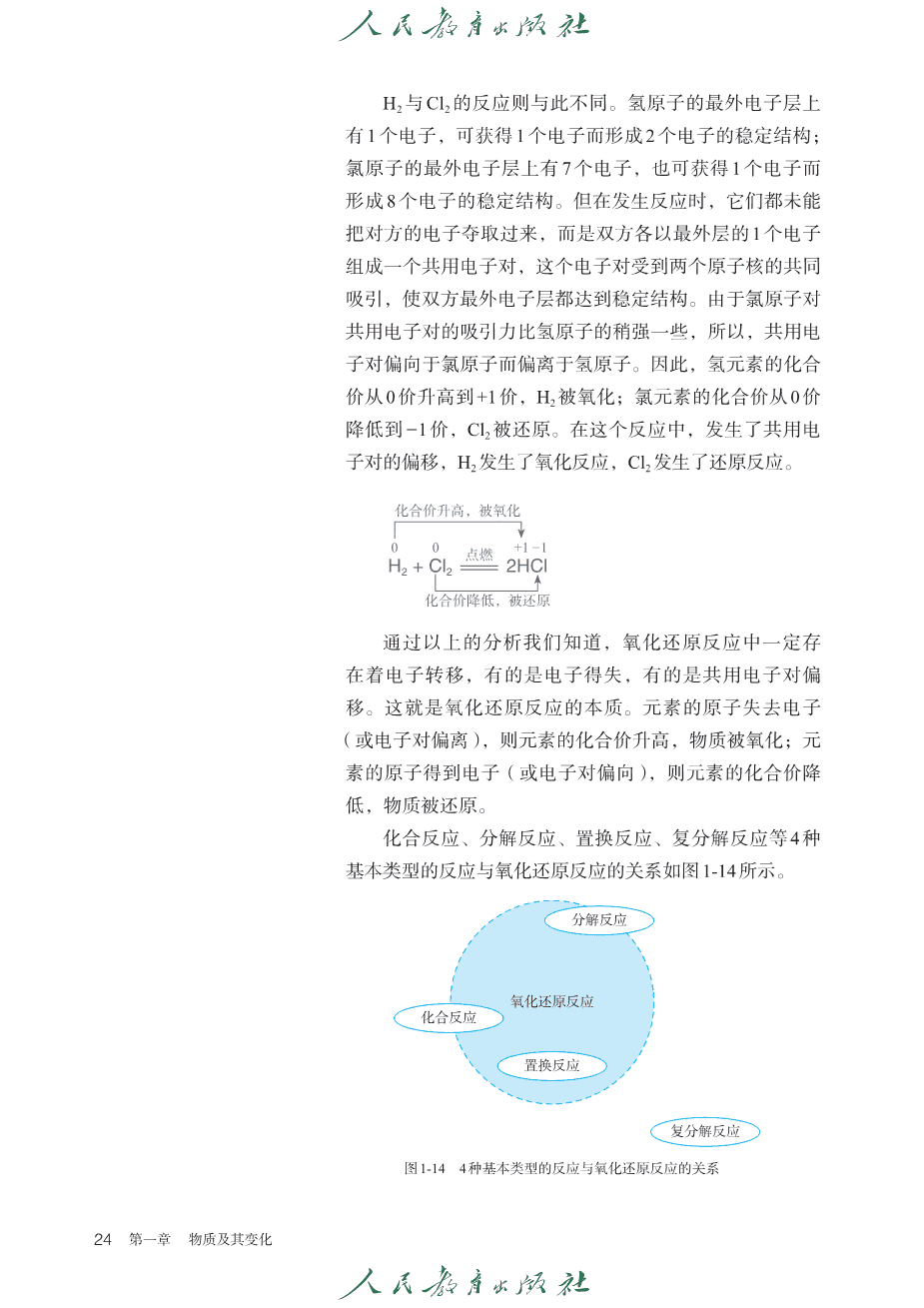 【电子课本】最新版全网最高清人教版普通高中教科书化学《必修第一册》