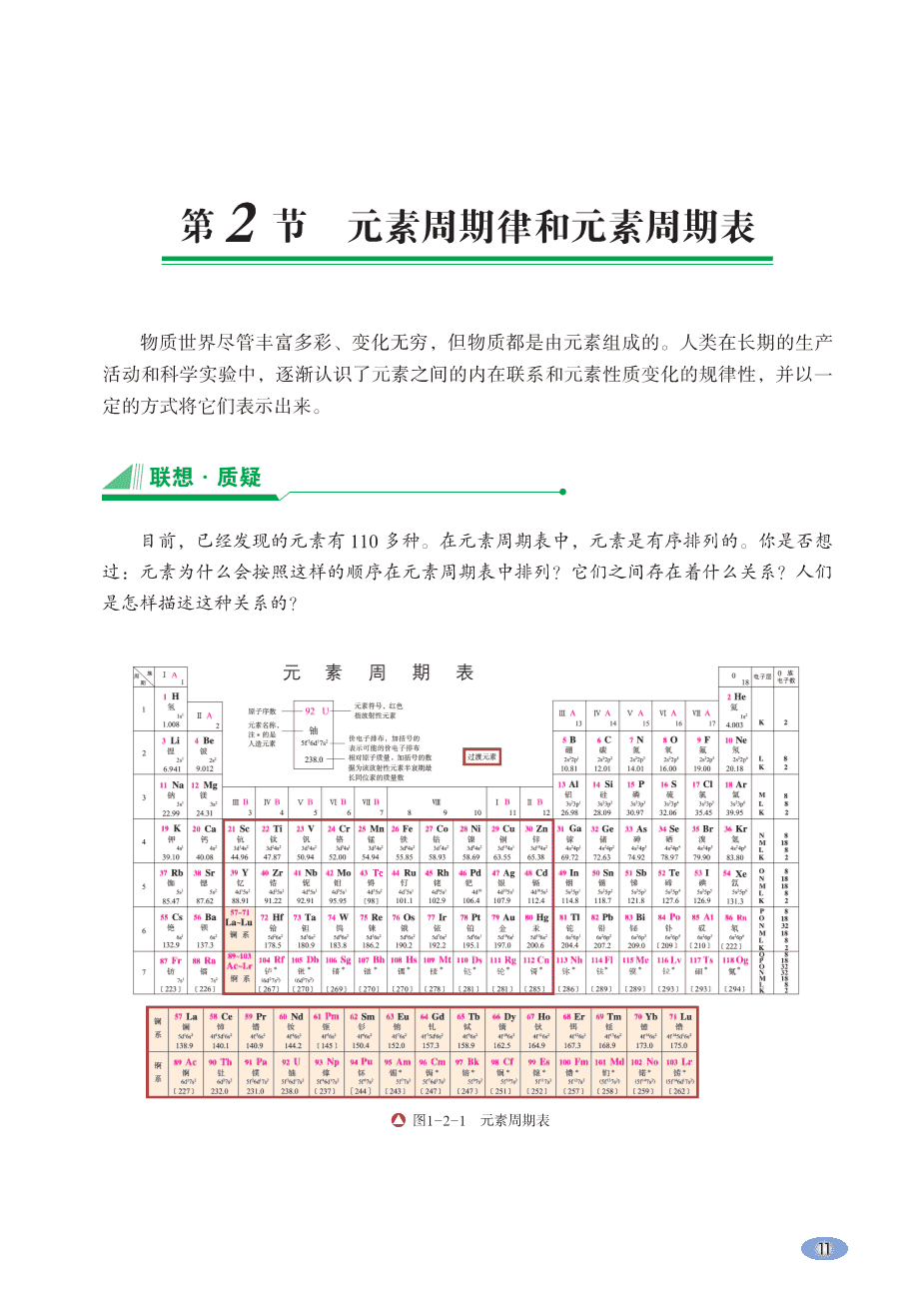 【电子课本】最新版全网最高清“鲁科版”普通高中教科书化学《必修第二册》