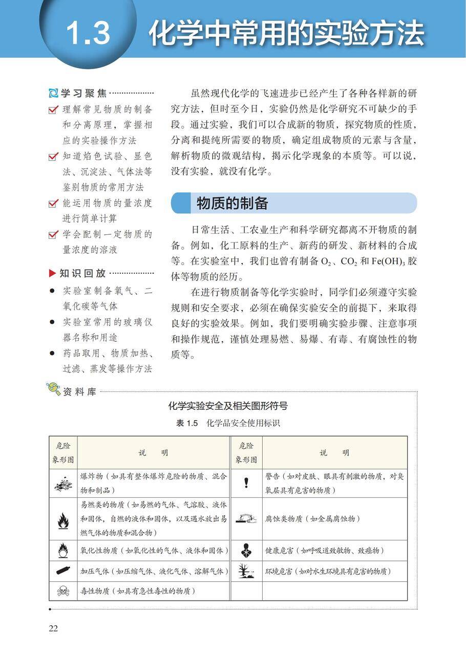 【电子课本】最新版全网最高清“沪科版”普通高中教科书化学《必修第一册》