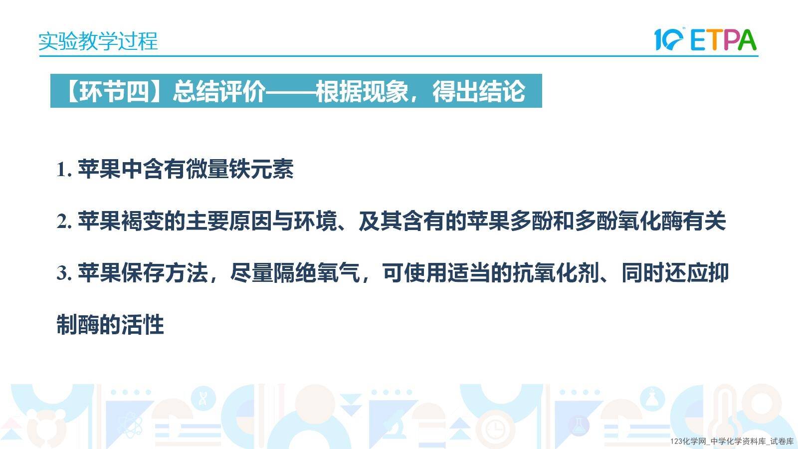 第十届全国中小学化学实验教学说课活动《苹果褐变原因的实验探究》课件下载唐山市第八中学