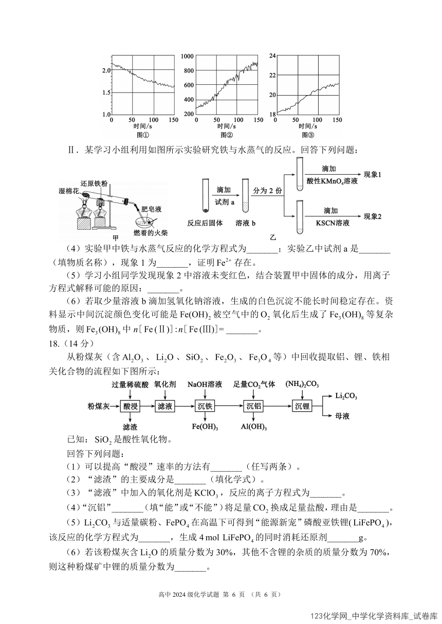 四川省成都市蓉城名校联盟2024-2025学年高一上学期2025年1月期末考试化学试卷含答案