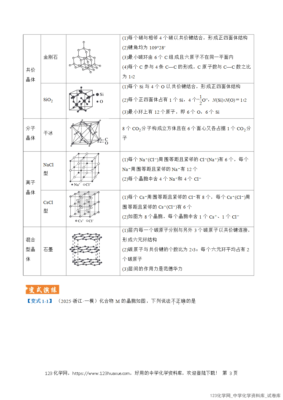 2026年高考化学二轮复习题型训练16晶胞结构的计算全国通用解析版-3 2026年高考化学二轮复习题型训练16晶胞结构的计算全国通用解析版