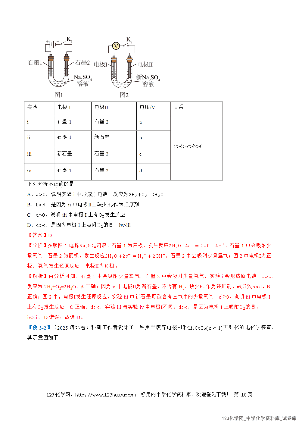 2026年高考化学二轮复习题型训练10新型电化学装置分析全国通用解析版