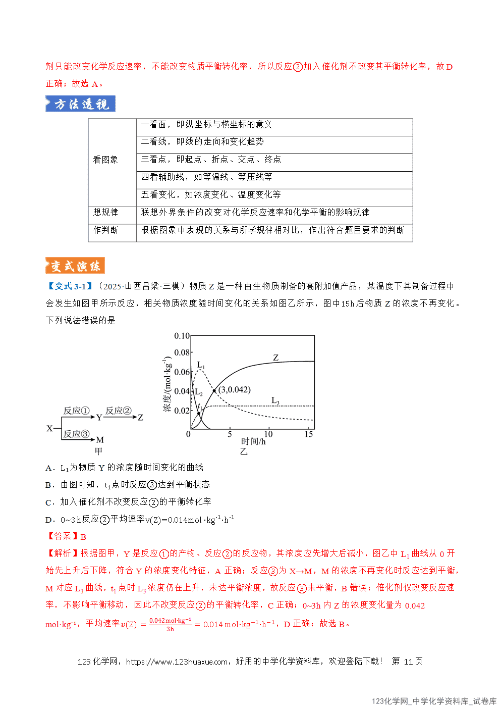 2026年高考化学二轮复习题型训练09反应速率与化学平衡图像分析全国通用解析版