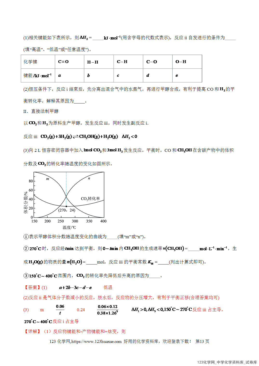 2026年高考化学二轮复习重难点专练08平衡体系中曲线变化趋势分析及反应条件的选择全国通用教师版-13 2026年高考化学二轮复习重难点专练08平衡体系中曲线变化趋势分析及反应条件的选择全国通用教师版