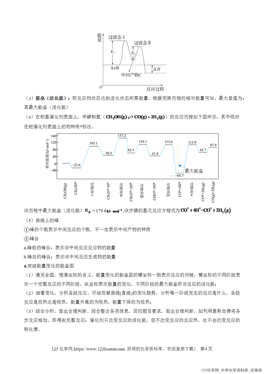 2026年高考化学二轮复习重难点专练05物质能量、能垒变化图像分析全国通用教师版-4 2026年高考化学二轮复习重难点专练05物质能量、能垒变化图像分析全国通用教师版