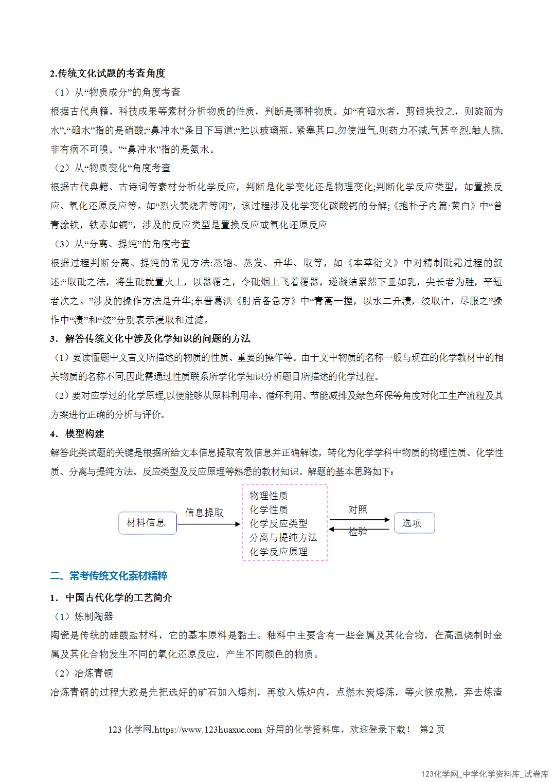 2026年高考化学二轮复习重难点专练01STSE之化学与传统文化全国通用教师版-2 2026年高考化学二轮复习重难点专练01STSE之化学与传统文化全国通用教师版