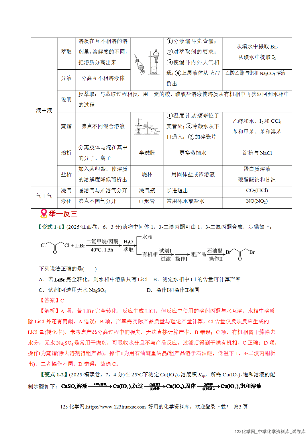 【学案+练习】2026高考化学二轮复习易错题专练18物质分离提纯与鉴别陷阱全国通用教师版