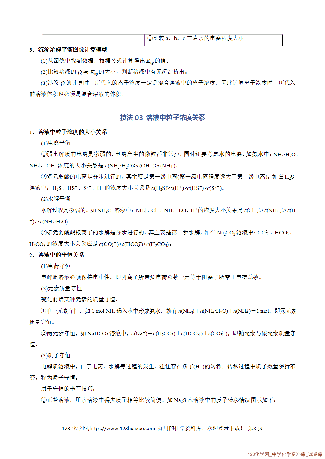 【学案+练习】2026年高考化学二轮复习知识·方法·能力清单13电解质溶液分析教师版