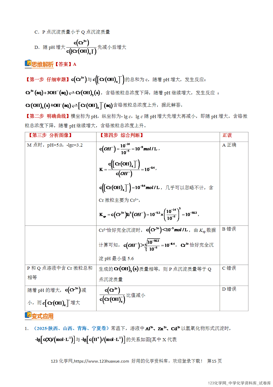【学案+练习】2026年高考化学二轮复习知识·方法·能力清单13电解质溶液分析教师版