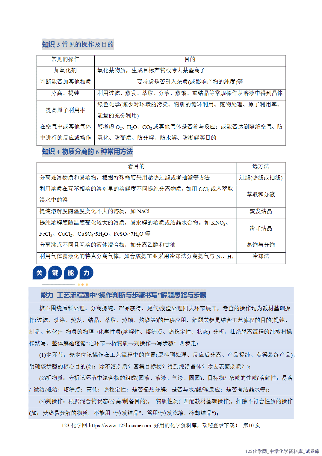 【学案+练习】2026年高考化学二轮复习学案讲义专题10大题突破——化学工艺流程教师版-10 【学案+练习】2026年高考化学二轮复习学案讲义专题10大题突破——化学工艺流程教师版+学生版