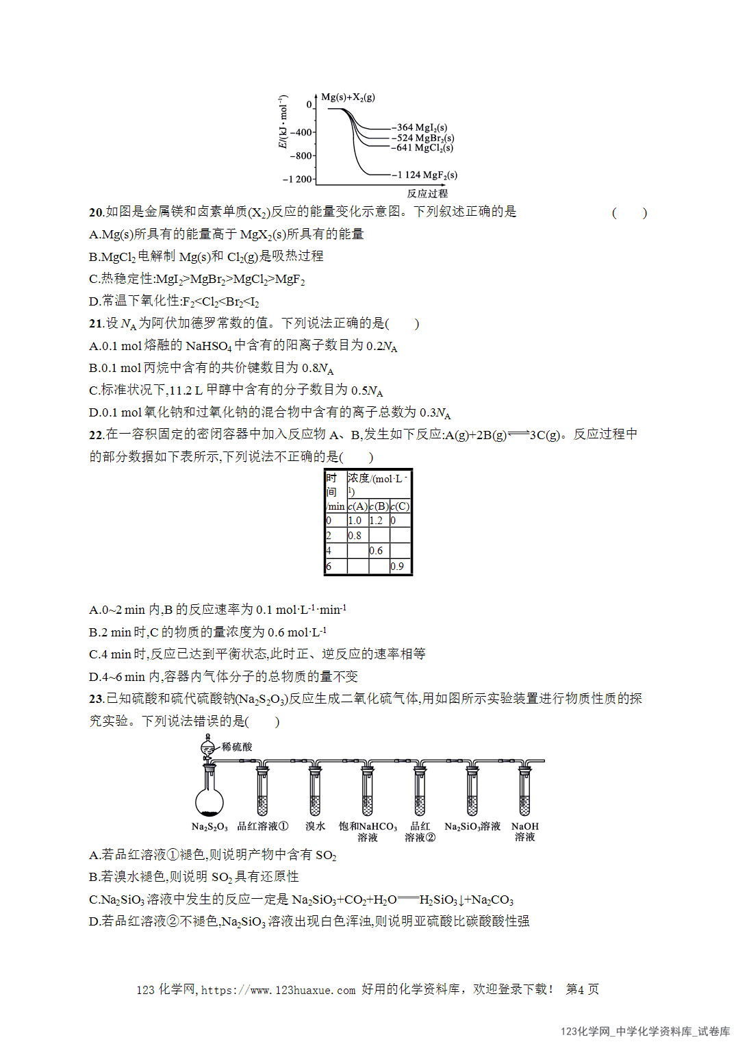 【学考试卷】2026年高一化学《赢在学考》模拟检测卷(十)word版含答案解析