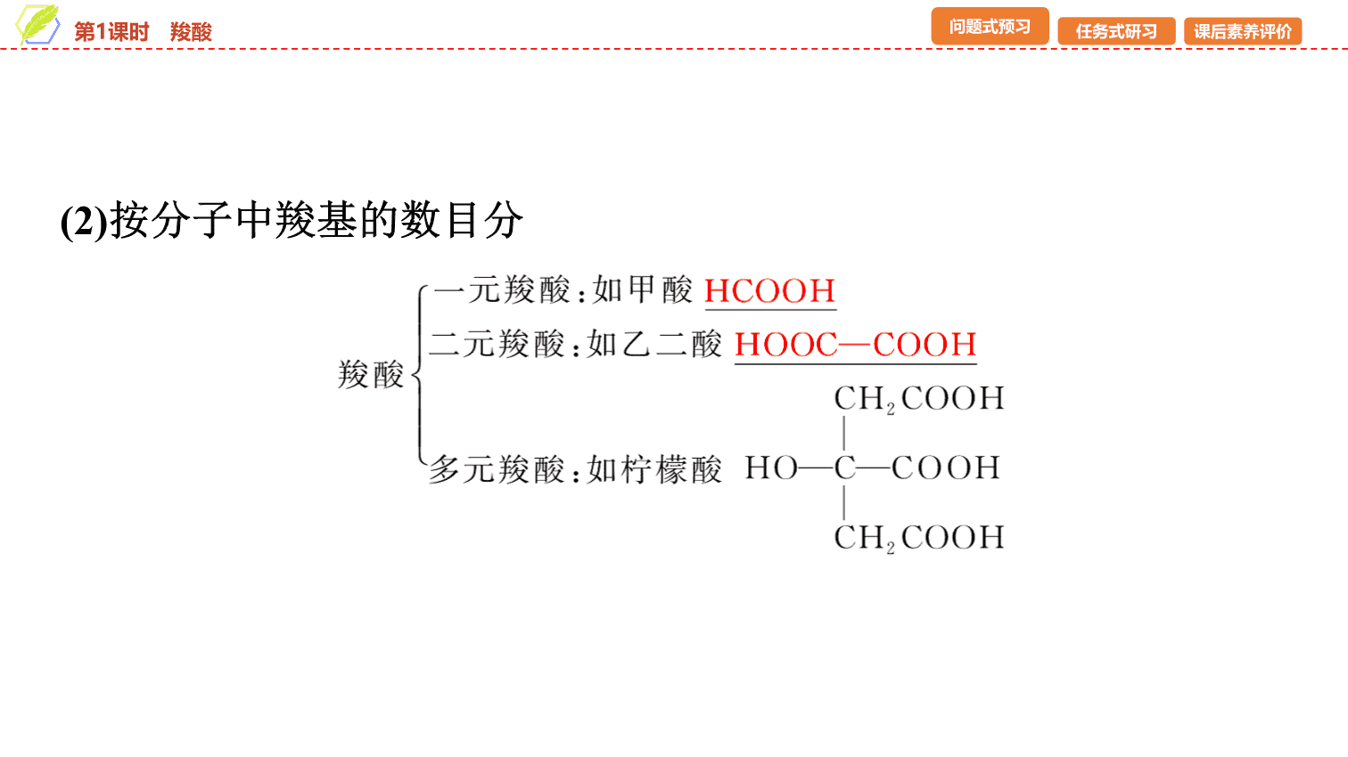 【课件】2026年春湖北省长江作业本高中化学人教版《有机化学基础》12 第三章第四节第1课时羧酸