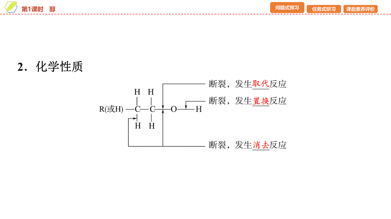 【课件】2026年春湖北省长江作业本高中化学人教版《有机化学基础》09 第三章第二节第1课时醇