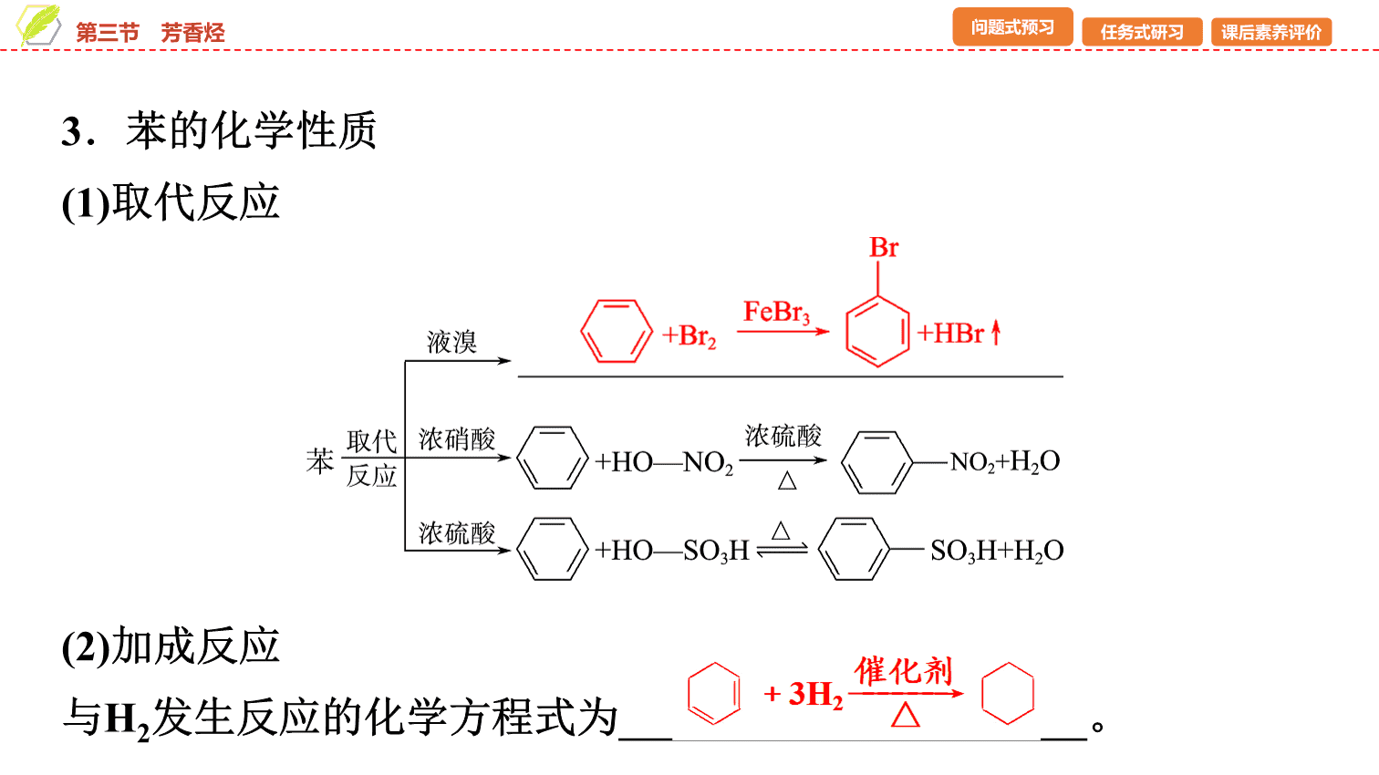 【课件】2026年春湖北省长江作业本高中化学人教版《有机化学基础》06 第二章第三节芳香烃