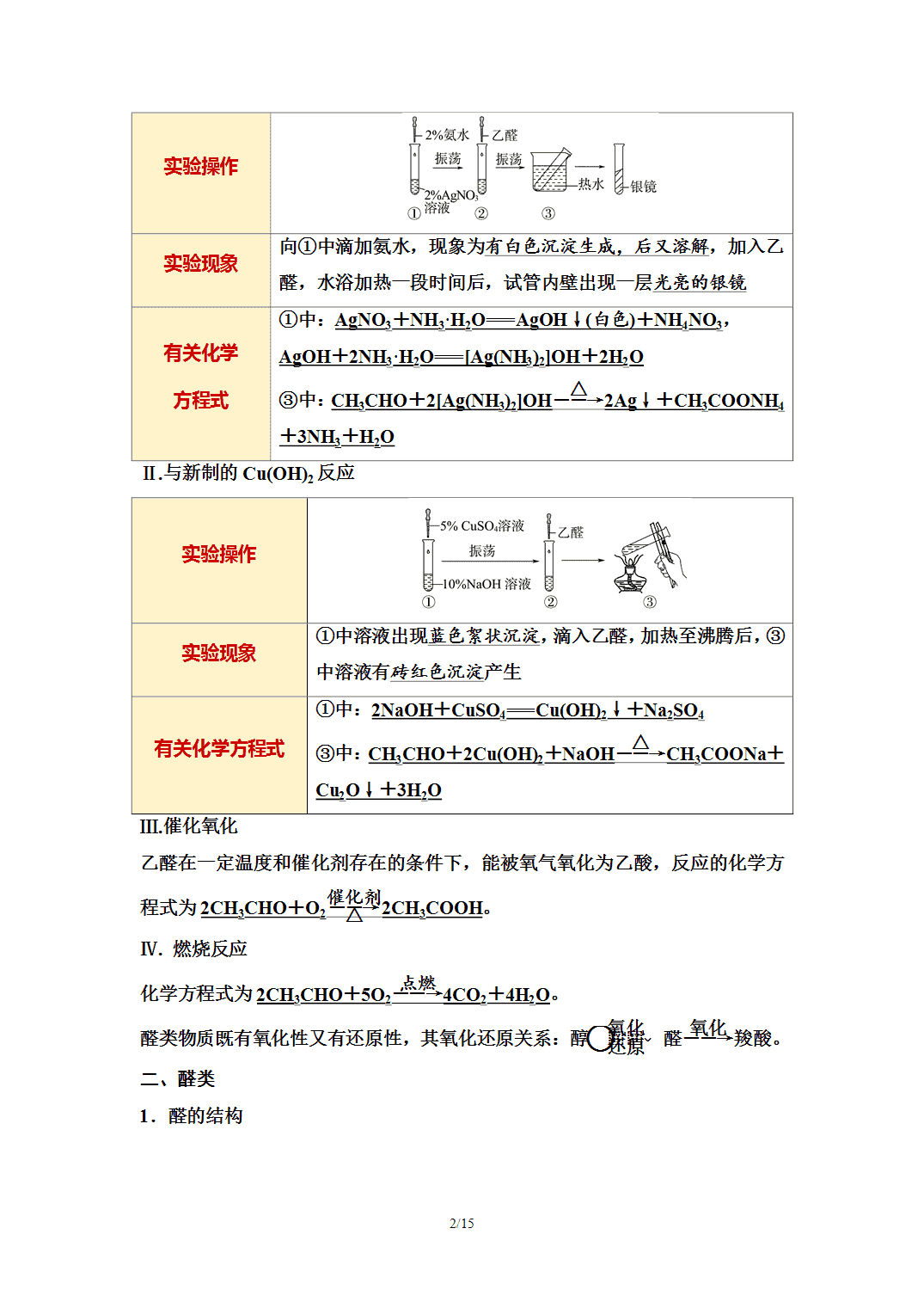 【学案】2026年春湖北省长江作业本高中化学人教版《有机化学基础》11第三章第三节醛、酮 【学案】2026年春湖北省长江作业本高中化学人教版《有机化学基础》11第三章第三节醛、酮