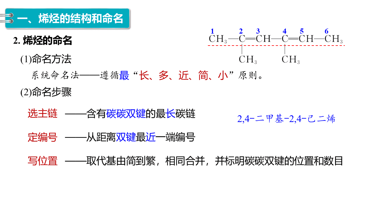 精品课件-2026年高中化学人教版选择性必修3《有机化学基础》第二章第二节《烯烃、炔烃》课件共3课时