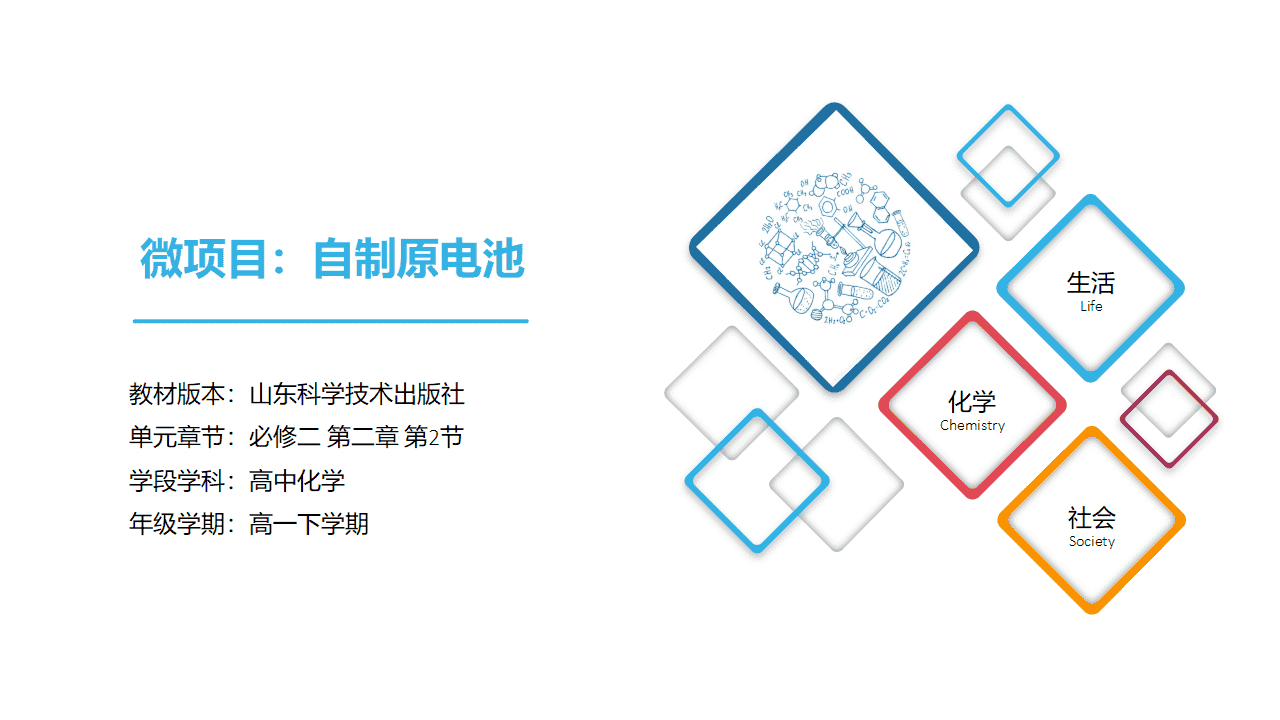 [课件]精品微项目公开课优质课《自制原电池》
