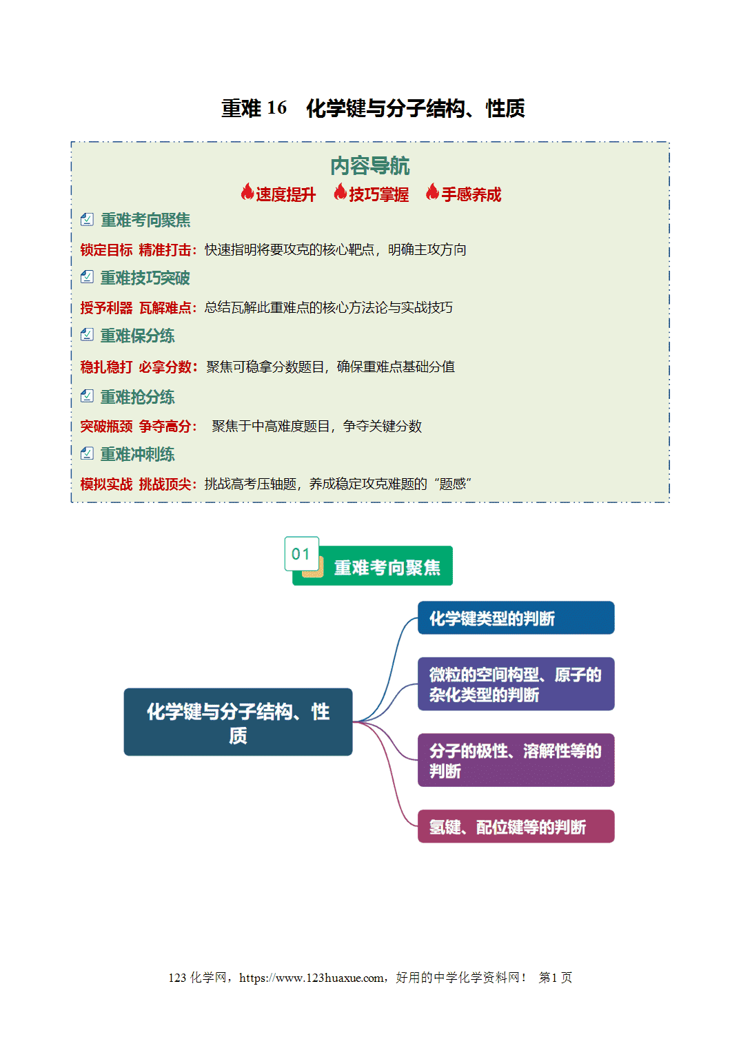 【学案+练习】2026年高考化学二轮复习重难点练习16化学键与分子结构、性质专练全国通用解析版