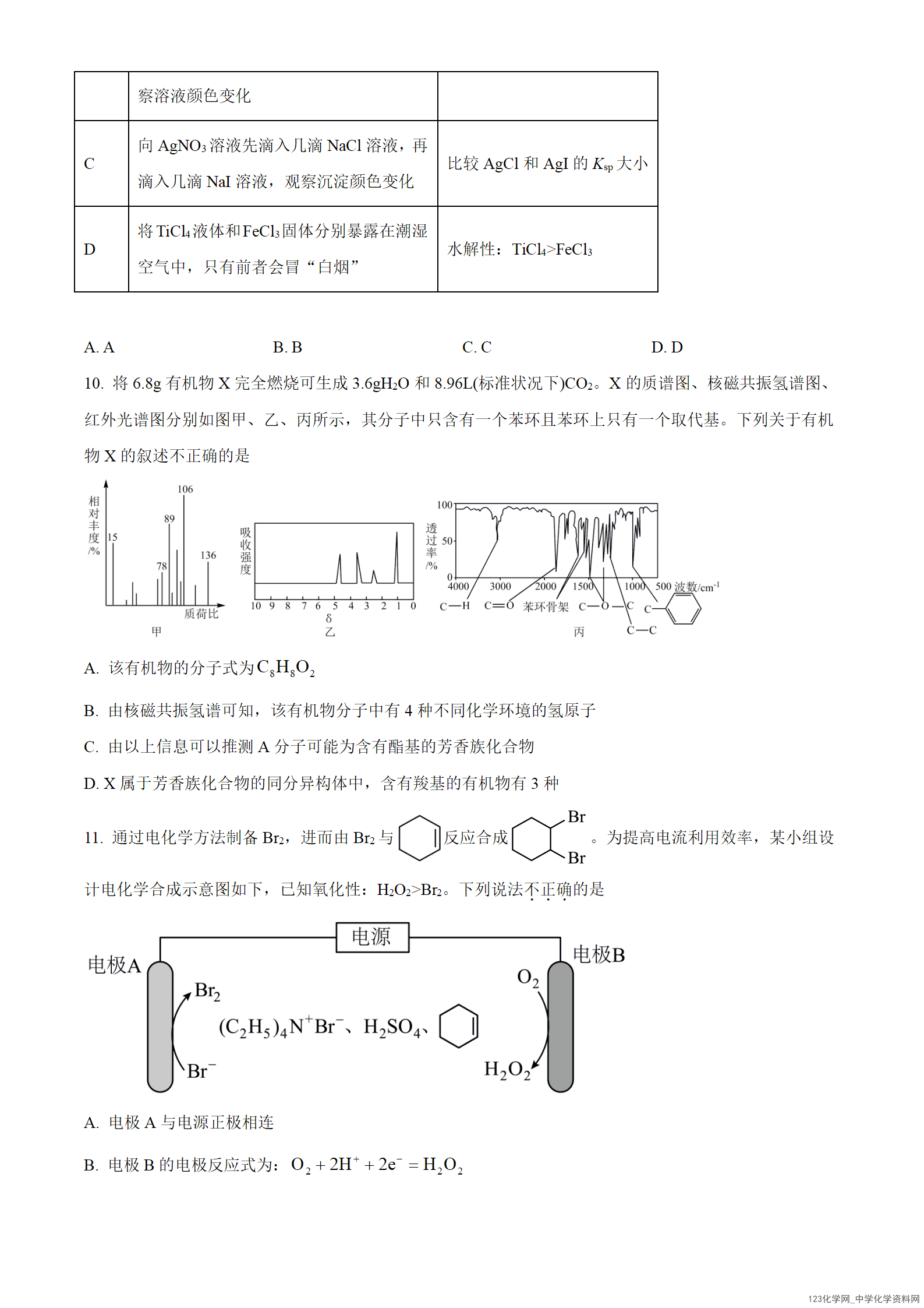 山西省太原市山西大学附属中学2025-2026学年高二下学期3月月考化学试卷含答案