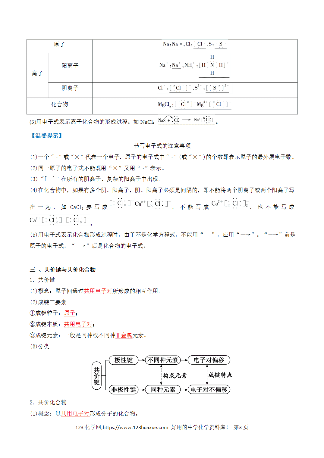 【教案+学案】2026年高中化学合格考第06讲 化学键讲义全国通用版教师版