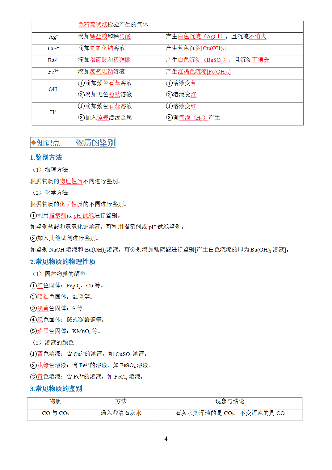 【学案+练习】2026年中考化学复习全国通用专题17 物质的检验、鉴别、分离与除杂（教师版）