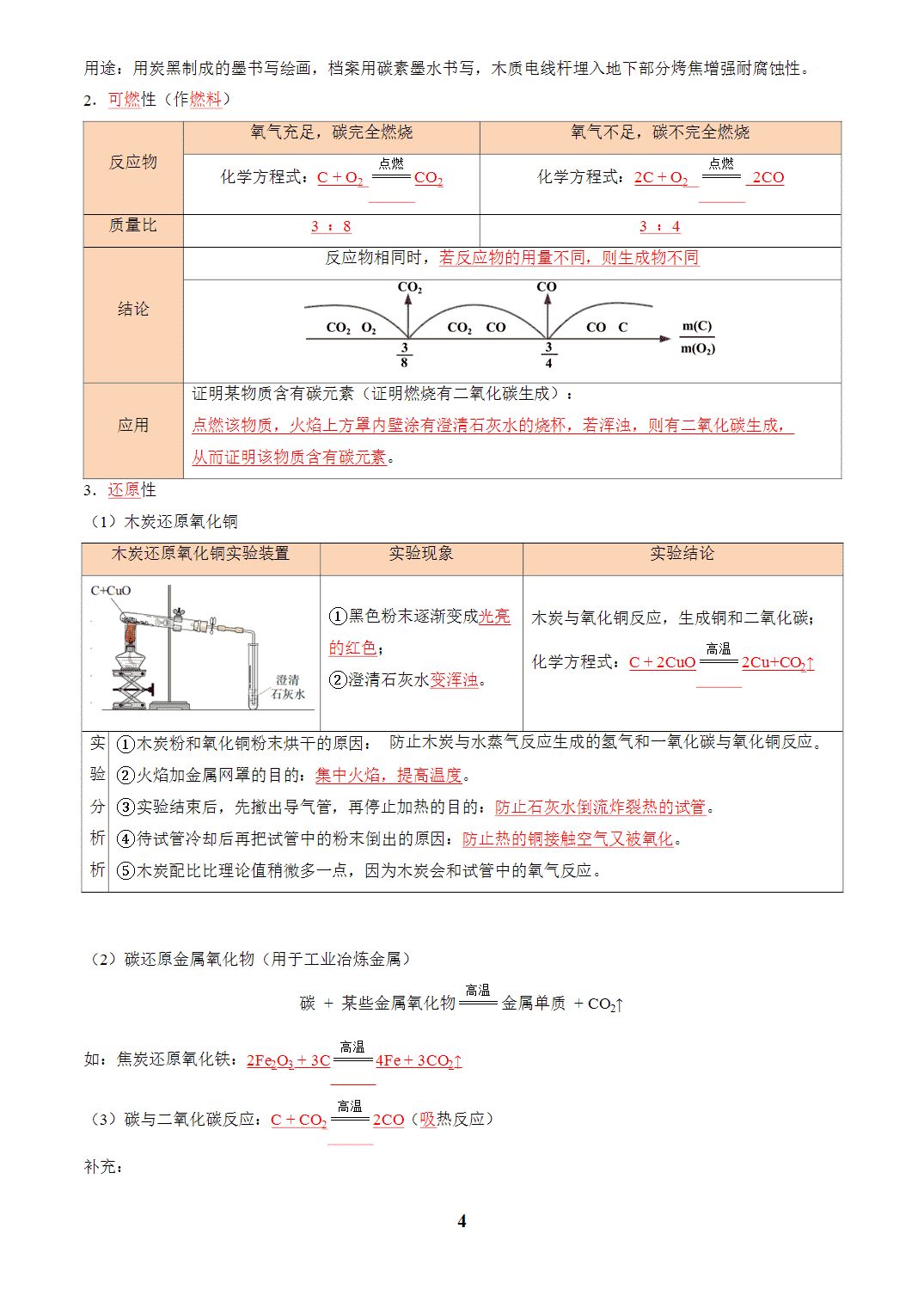 【学案+练习】2026年中考化学复习全国通用专题03 碳和碳的氧化物(教师版+学生版)