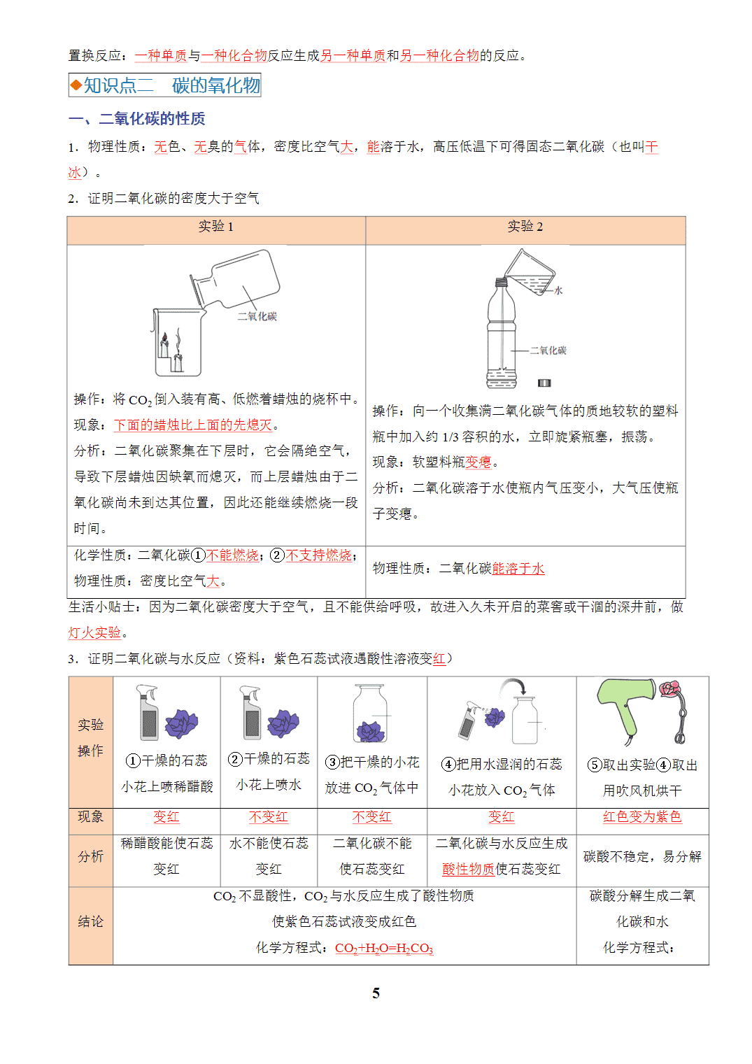 【学案+练习】2026年中考化学复习全国通用专题03 碳和碳的氧化物(教师版+学生版)