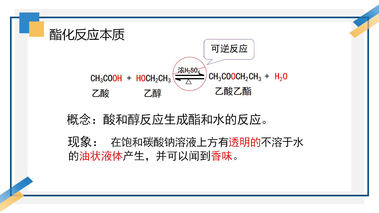 【优质课课件教案视频】第三章《羧酸酯化反应的条件探究——以乙酸为例》成套资料