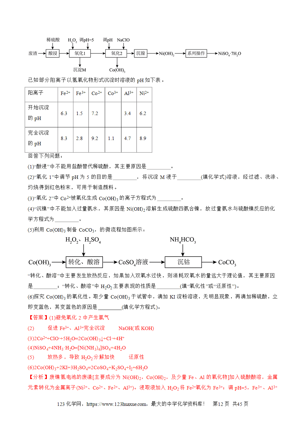 2025年高二升高三化学暑假作业19化学工艺流程题解析版-12