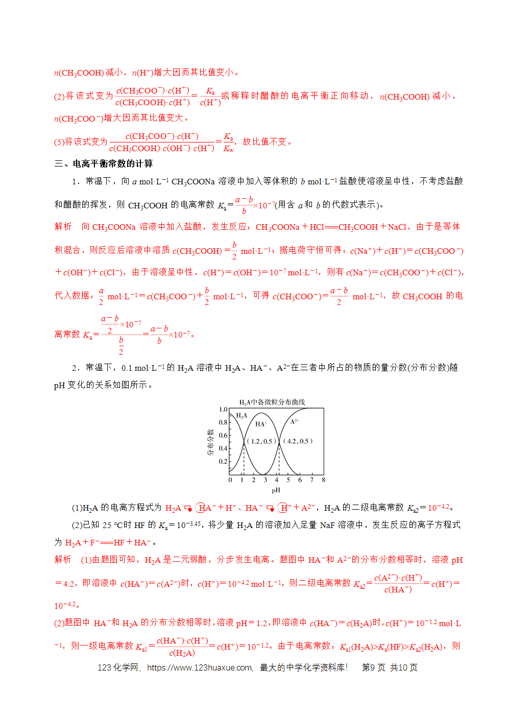 2026高考化学一轮复习学案基础知识清单21电离平衡教师版