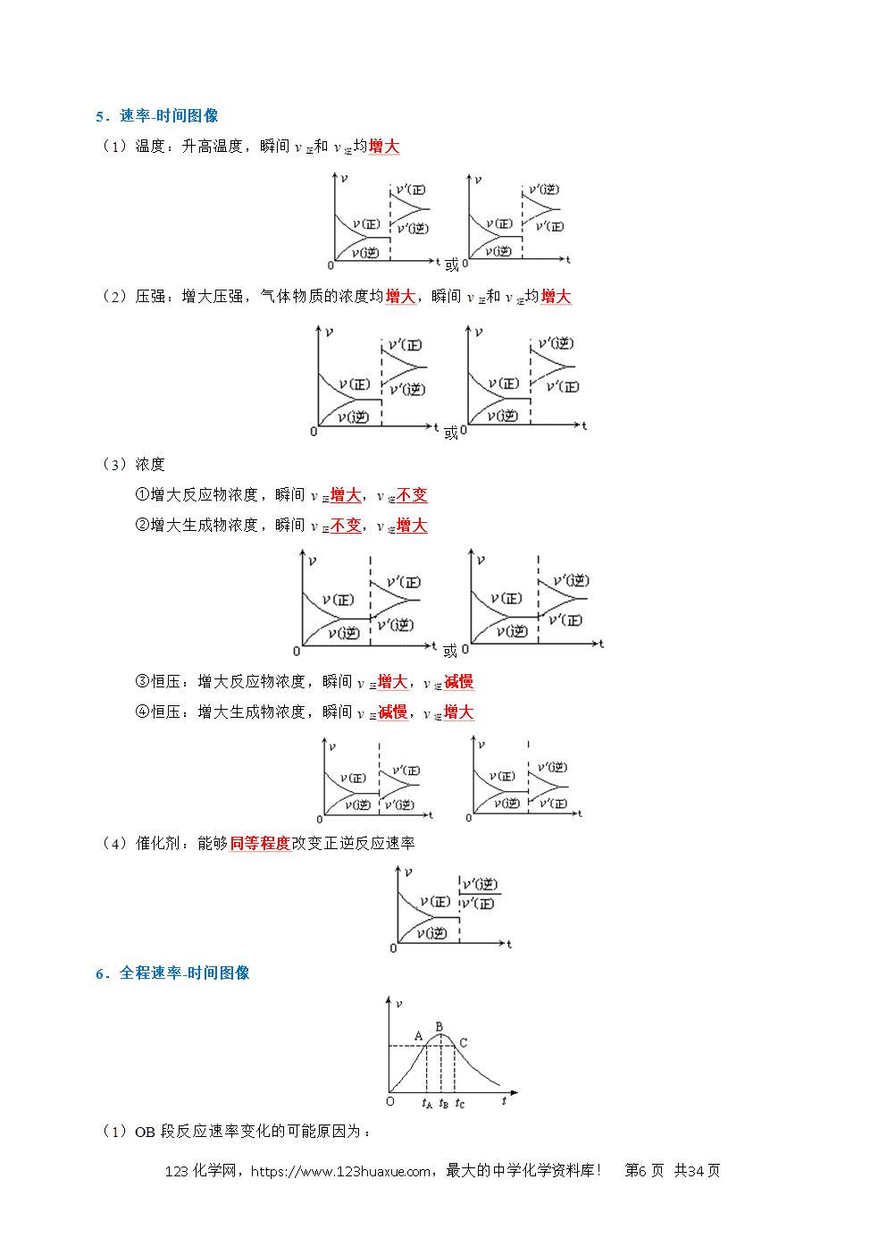 2026高考化学一轮复习学案基础知识清单20化学反应速率与化学平衡教师版