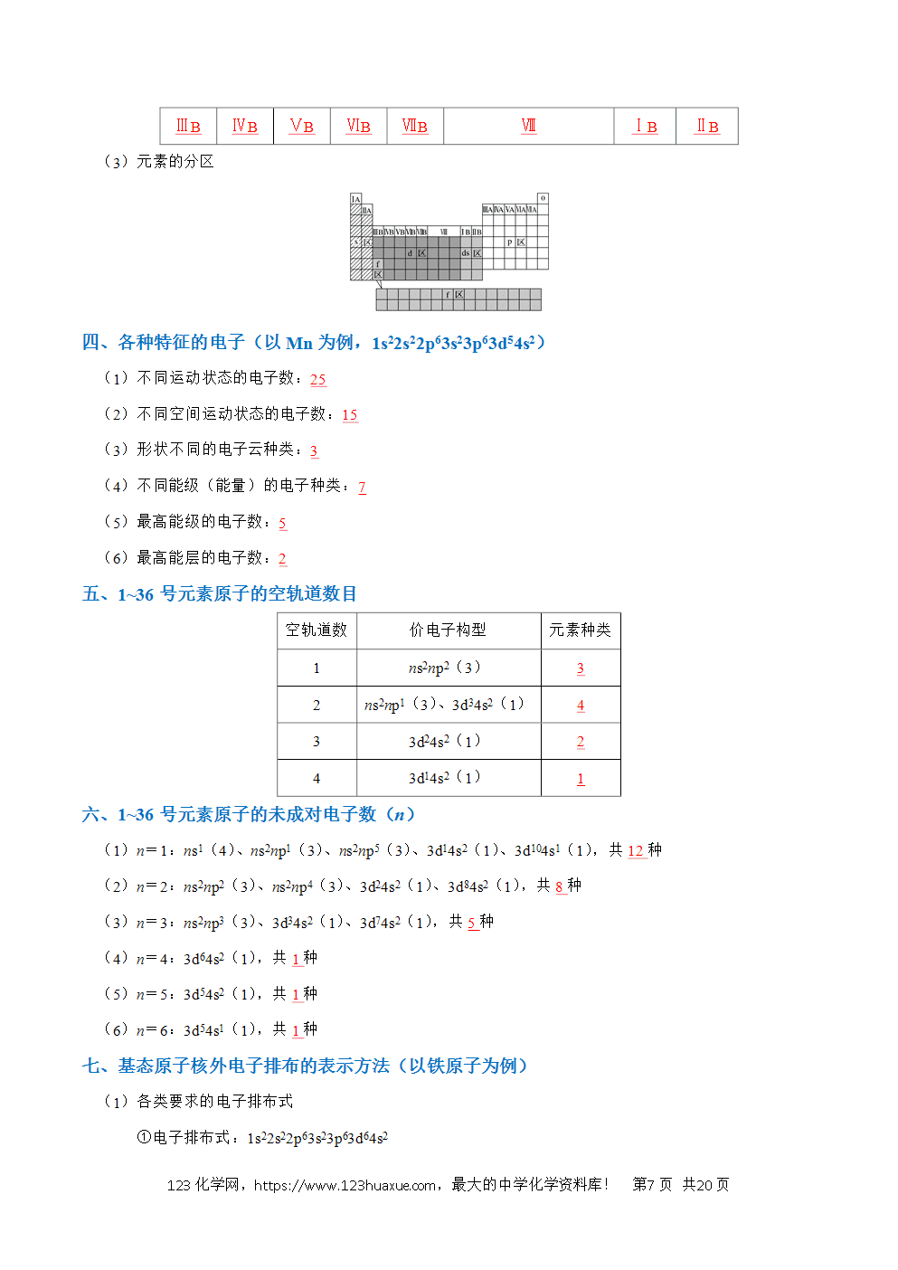 2026高考化学一轮复习学案基础知识清单14原子结构与性质教师版-7 2026高考化学一轮复习学案基础知识清单14原子结构与性质教师版
