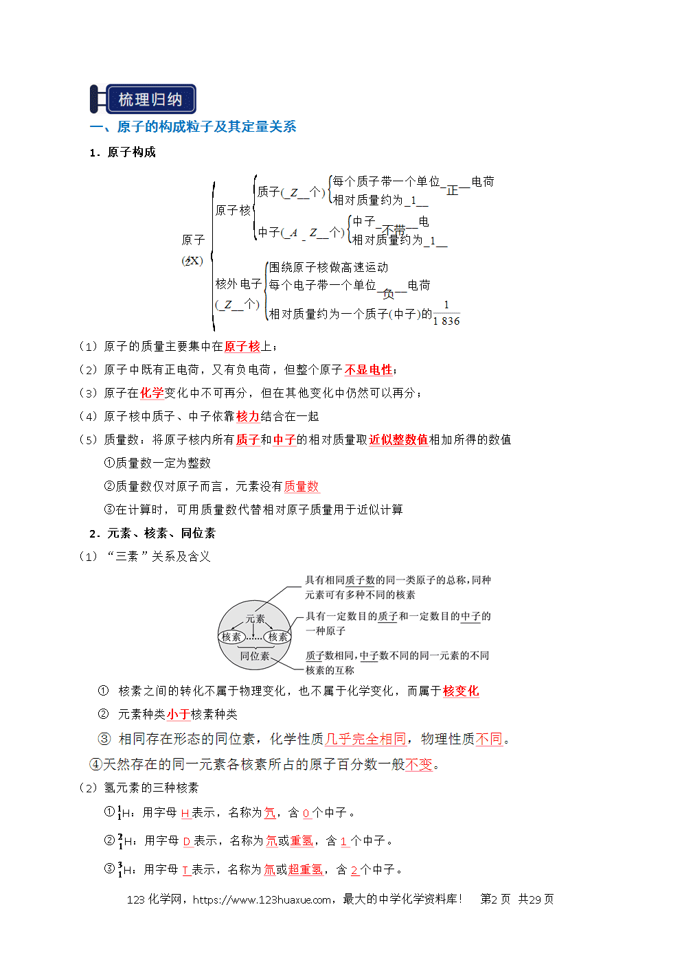 2026高考化学一轮复习学案基础知识清单13元素周期表、元素周期律教师版