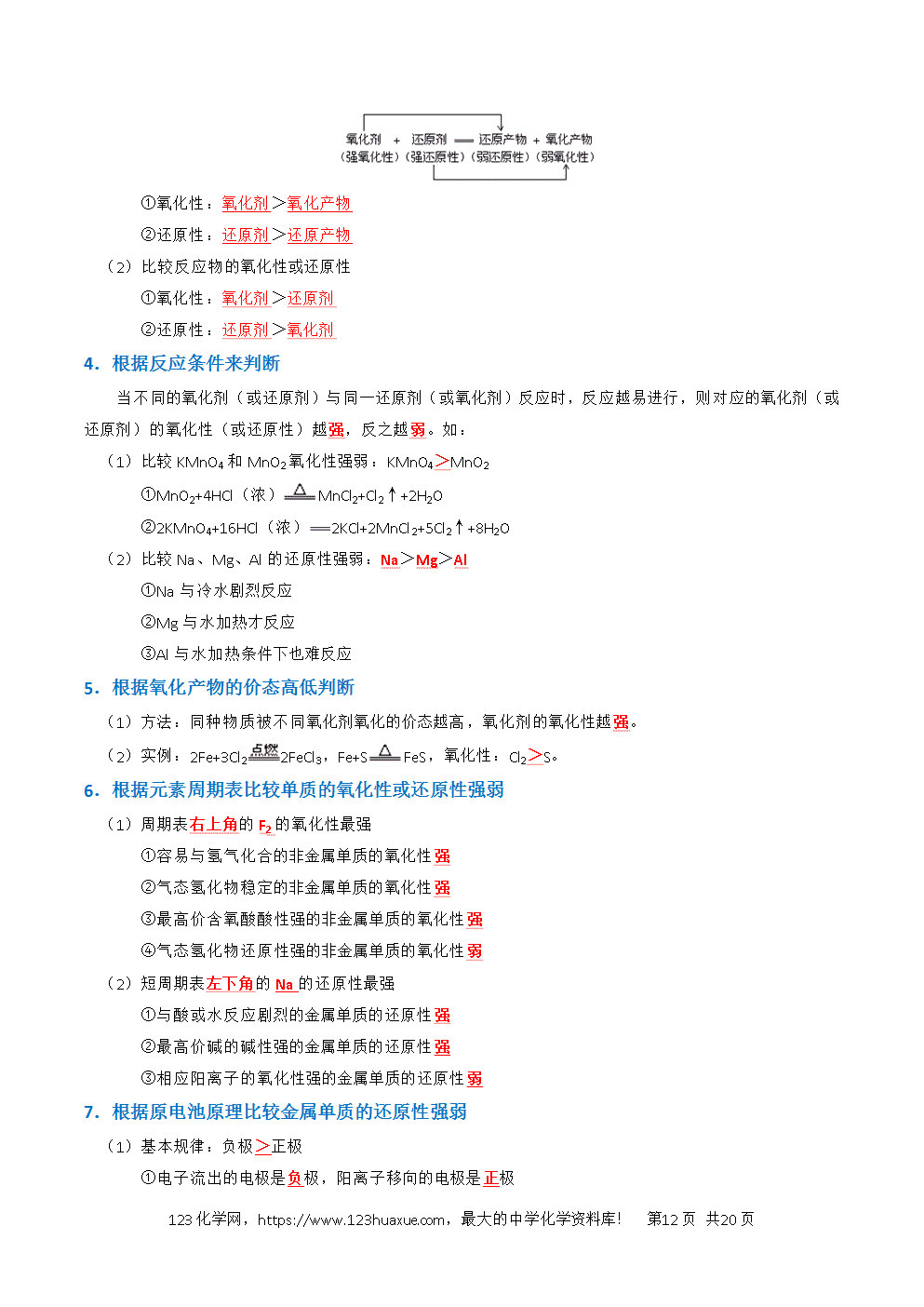 2026高考化学一轮复习学案基础知识清单03氧化还原反应教师版