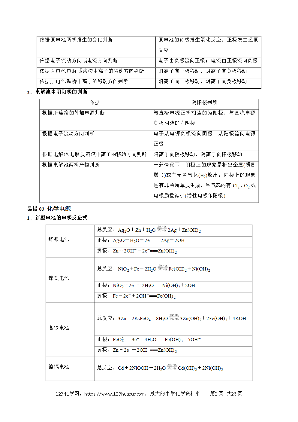 2025年暑假高二升高三新高三暑假培优学案+练习09电化学基础教师版word文档含答案