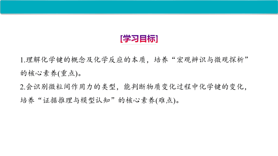 2025年秋人教版高中化学必修一第4章物质结构元素周期律第3节第2课时《化学键、分子间作用力》PPT教学课件