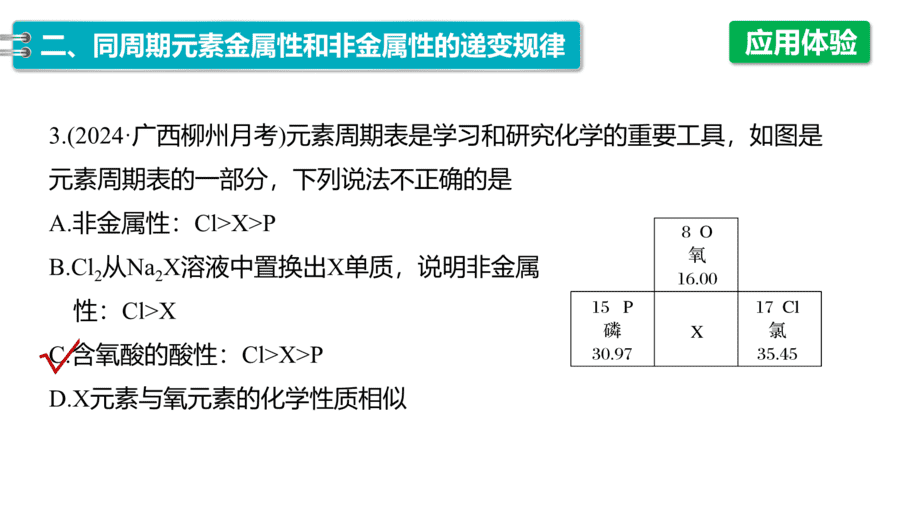 2025年秋人教版高中化学必修一第4章物质结构元素周期律第2节第1课时《元素性质的周期性变化规律》PPT教学课件