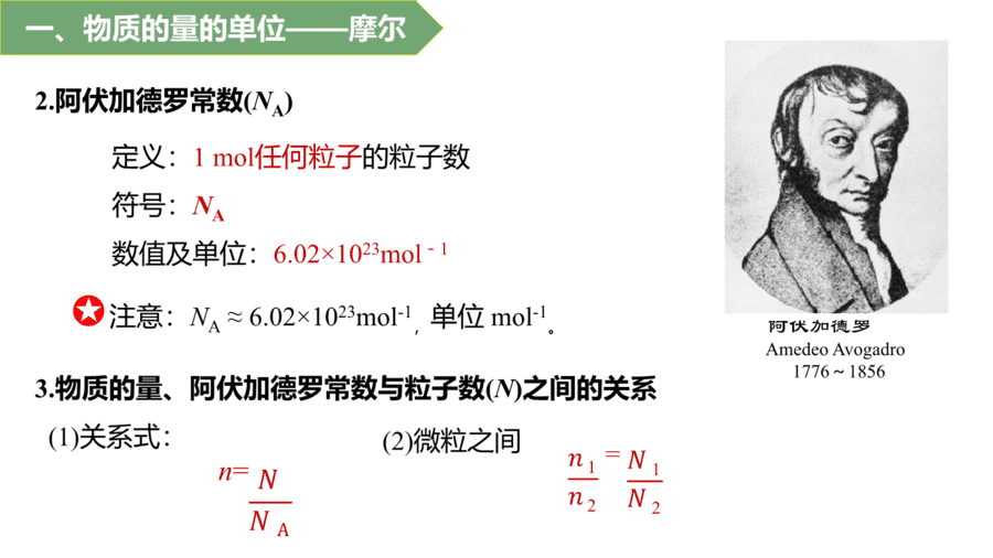 2025年秋人教版高中化学必修一第2章海水中的重要元素第3节第1课时《物质的量、摩尔质量》PPT教学课件