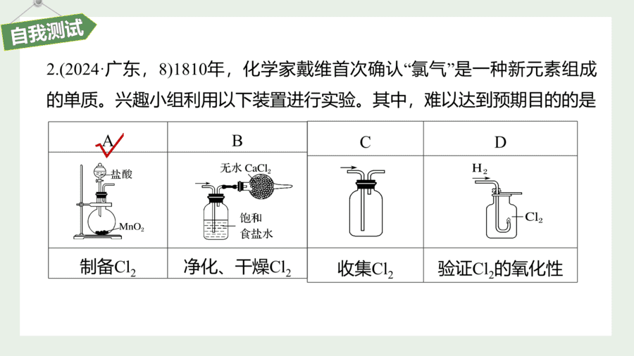 2025年秋人教版高中化学必修一第2章海水中的重要元素第2节第2课时《氯气的实验室制法、氯离子的检验》PPT教学课件