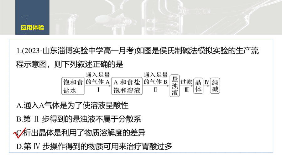 2025年秋人教版高中化学必修一第2章海水中的重要元素第1节第3课时《钠及其化合物的转化关系与侯氏制碱法》PPT教学课件