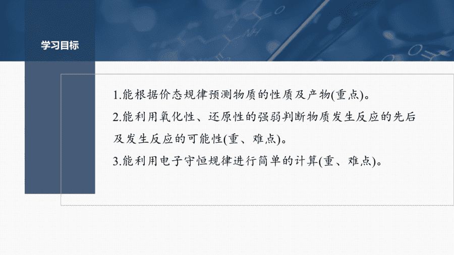 2025年秋人教版高中化学必修一第1章物质及其变化第3节第3课时《氧化还原反应的规律及应用》PPT教学课件