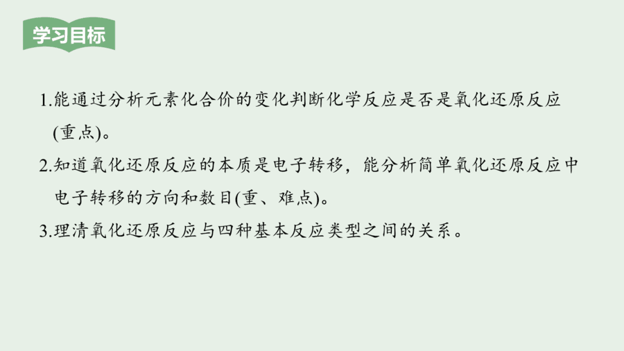 2025年秋人教版高中化学必修一第1章物质及其变化第3节第1课时《氧化还原反应》PPT教学课件