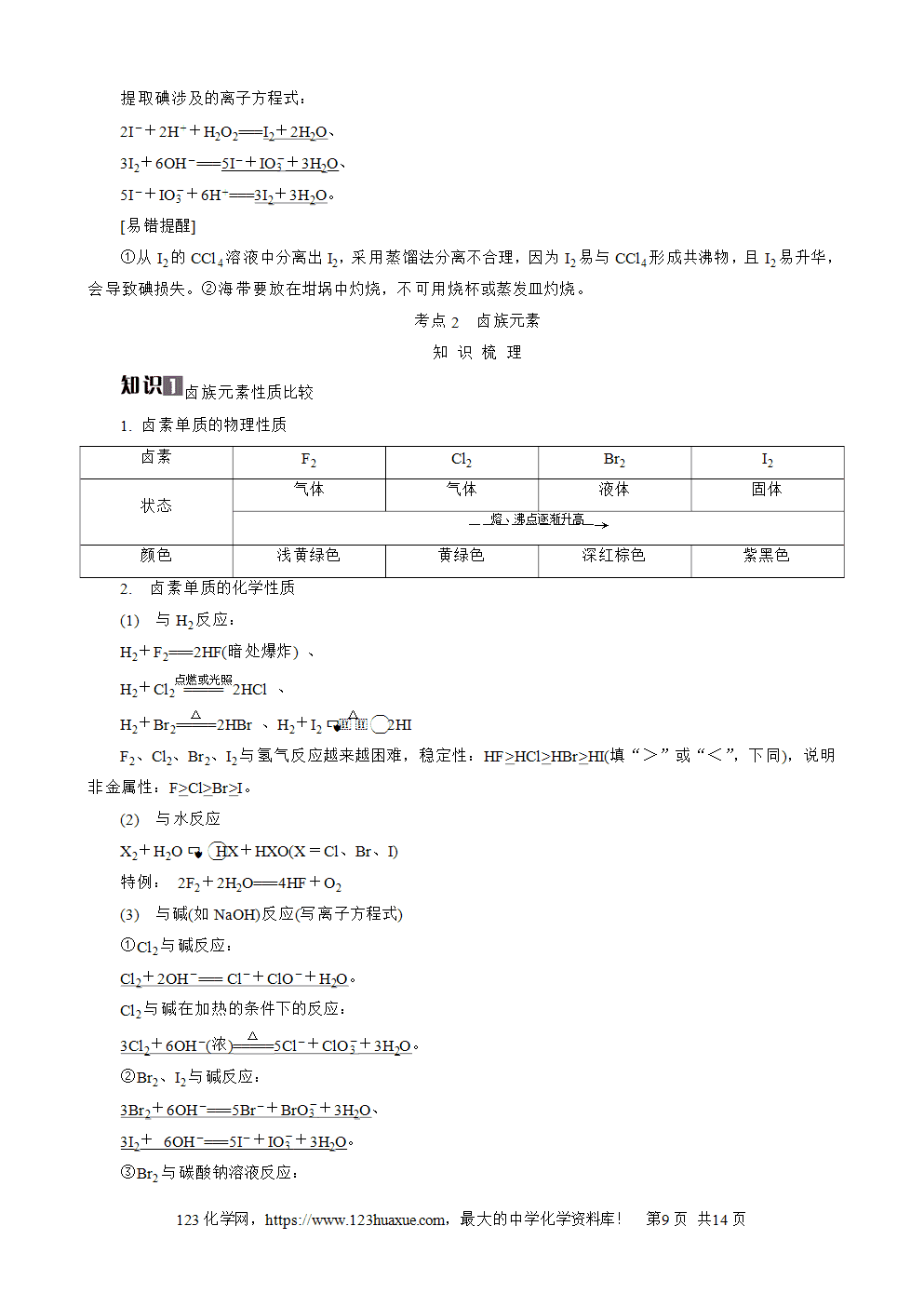 南方凤凰台2026苏教版高考化学一轮复习导学案大单元3第10讲氯及其化合物、卤素word版含答案解析