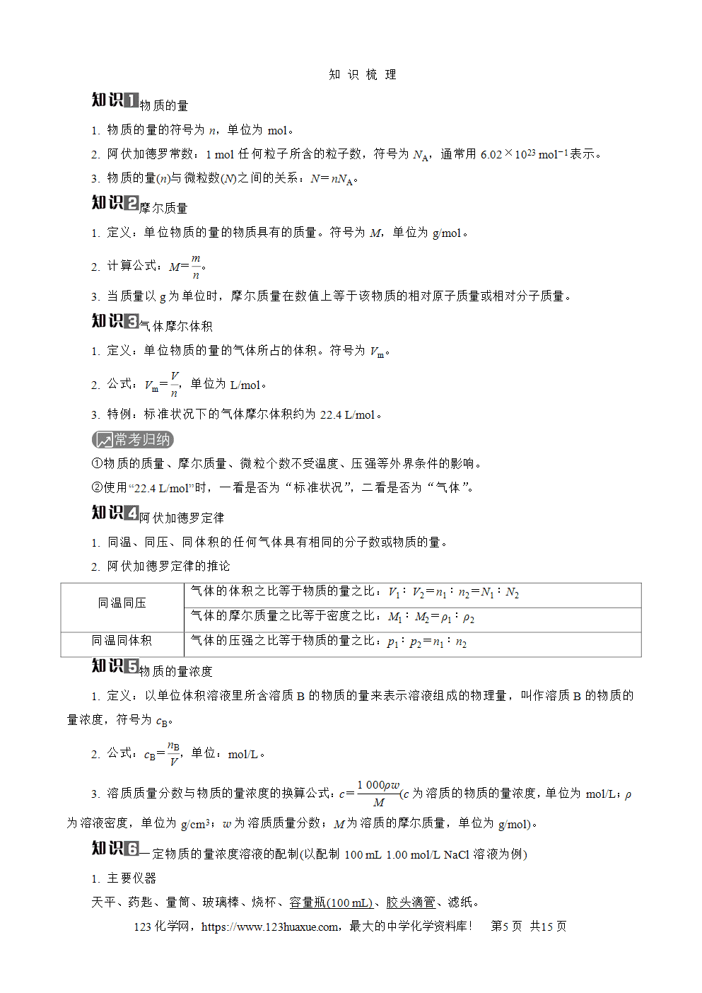南方凤凰台2026苏教版高考化学一轮复习导学案大单元1第1讲物质的分类、物质的量word版含答案解析