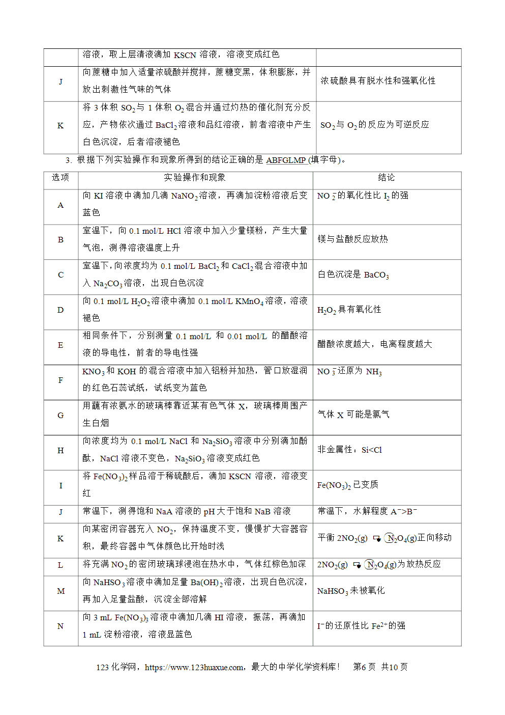 南方凤凰台2026苏教版高考化学一轮复习配套热练大单元4第15讲 物质的除杂、检验与实验评价word版含答案解析