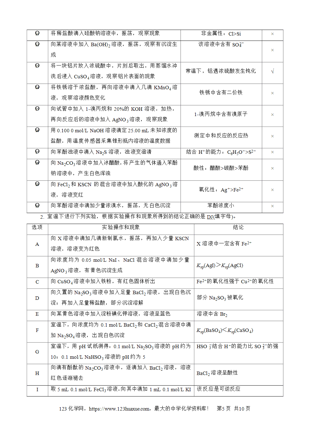 南方凤凰台2026苏教版高考化学一轮复习配套热练大单元4第15讲 物质的除杂、检验与实验评价word版含答案解析