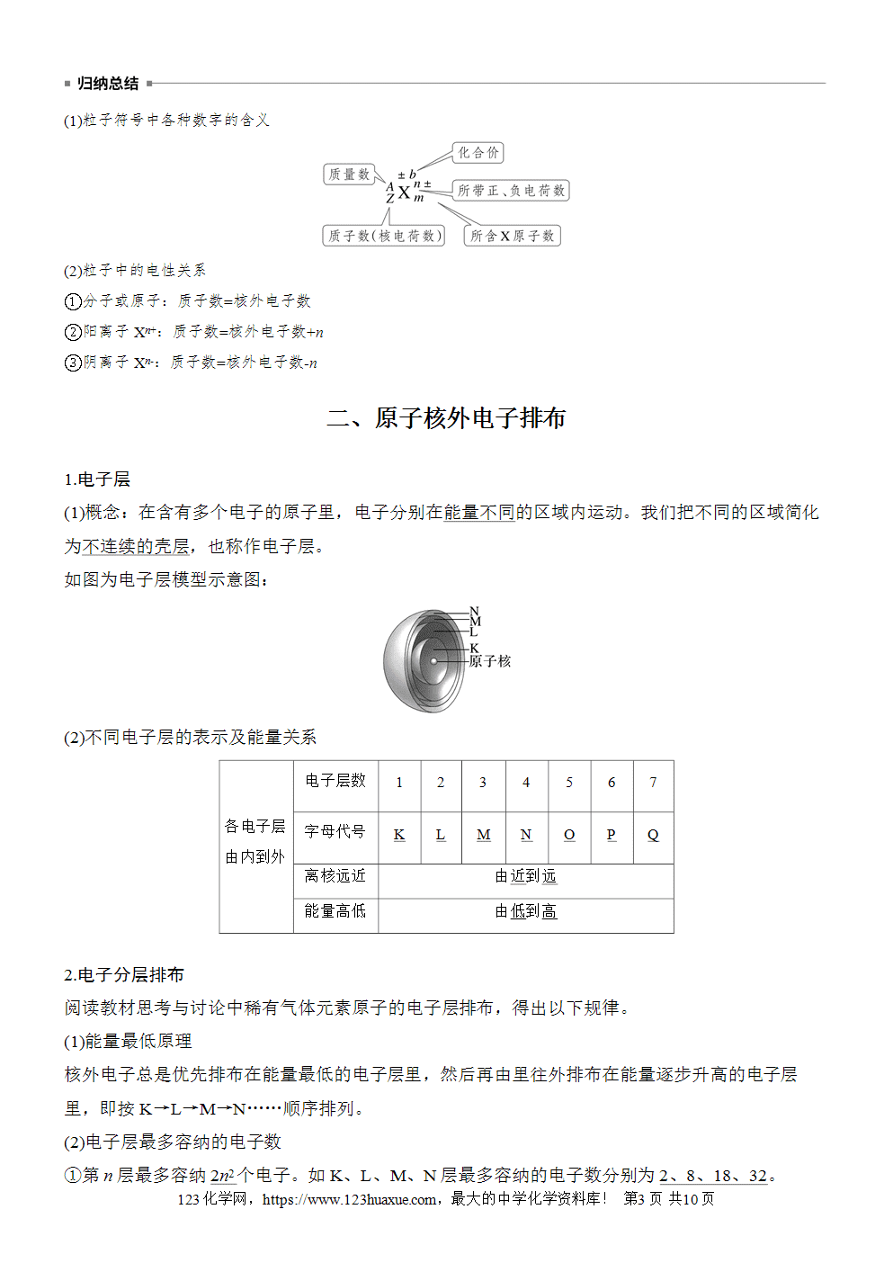 2025步步高学习笔记导学案人教版必修一第4章第1节第1课时原子结构