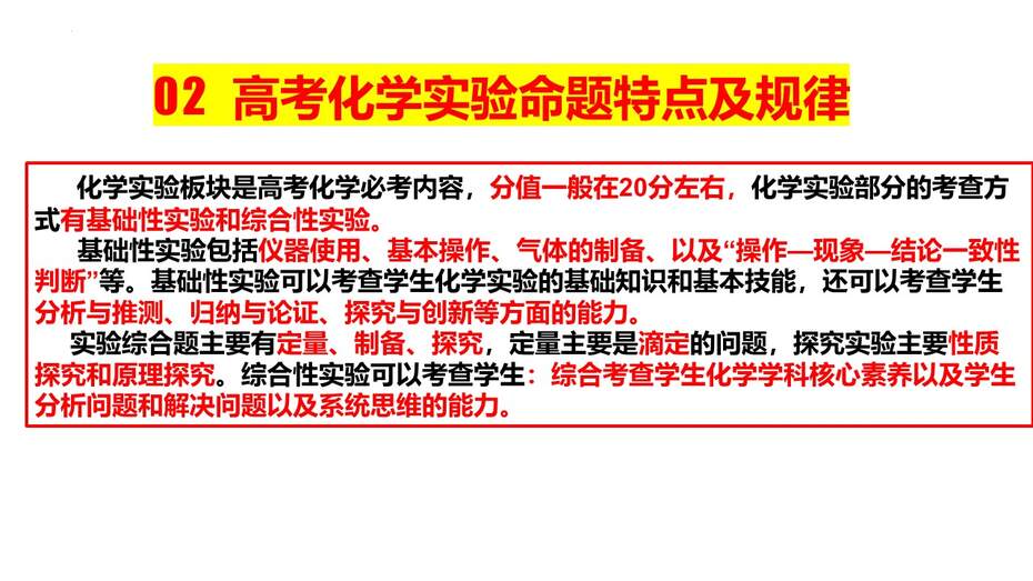 【优质PPT课件】2023届高考化学综合实验专题复习课件《探究实验》共48张PPT